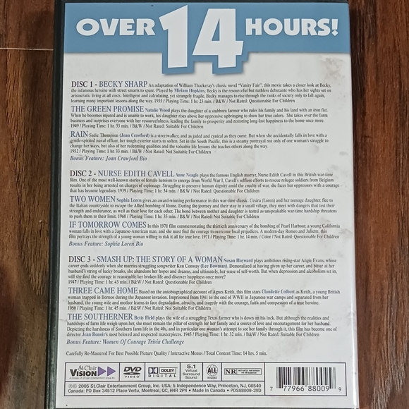 WOMEN OF COURAGE 9 CLASSIC MOVIE Box Set on DVD - Picture 2 of 2